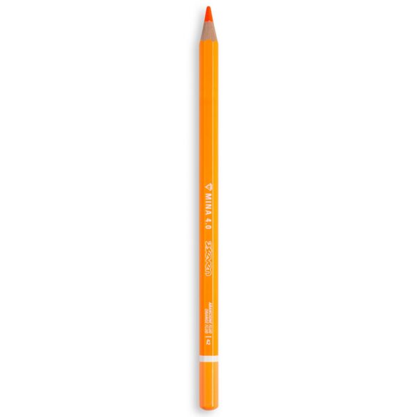Matita in legno MinaPro 4.0 Seven Arancione Fluo su linait