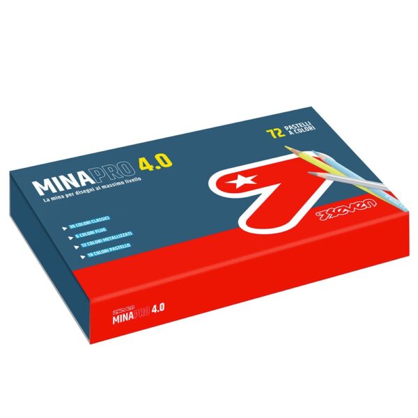 Pastelli Minapro 4.0 Scatola 72 Colori Mix Seven su linait