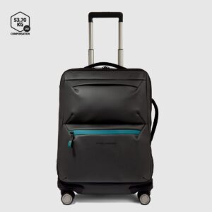 Trolley Piquadro Cabina 4 Ruote in Tessuto Gommato CORNER Nero su linait