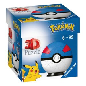 Puzzle 3D Sfera Pokemon Blu e Rossa
