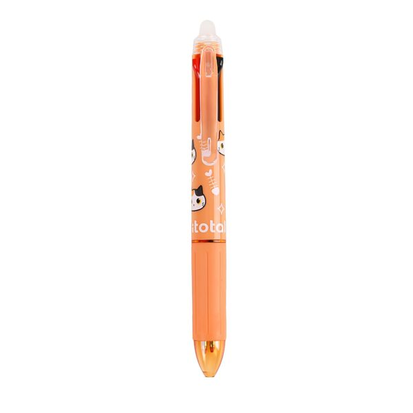 Penna Cancellabile 4 in 1 ORANGE CAT su linait