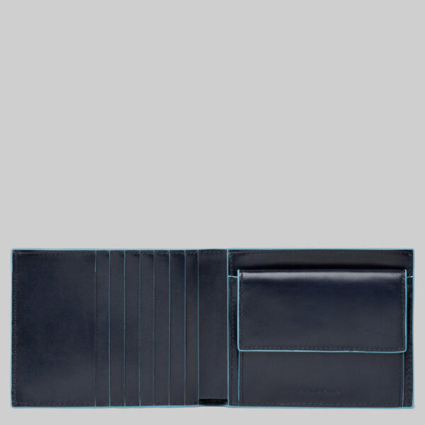 Portafoglio Piquadro Uomo con Portamonete in Pelle BLUE SQUARE Blu su linait
