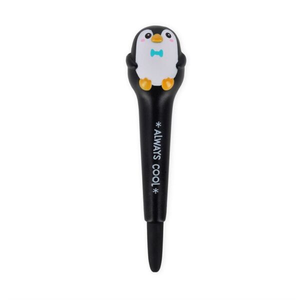 Penna Gel Antistress Pinguino Squeezies Nero su linait