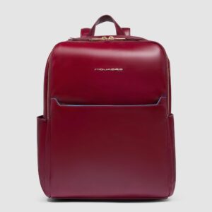 Zaino Piquadro Donna Porta Computer 14 In Pelle Blue Square Rosso su linait