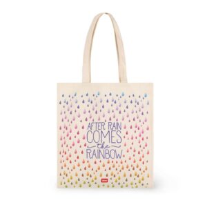 Borsa di Cotone Legami Tote Bag After Rain Comes The Rainbow su linait