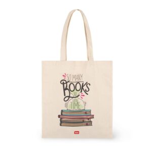 Borsa di Cotone Legami Tote Bag So Many Books So Little Time su linait