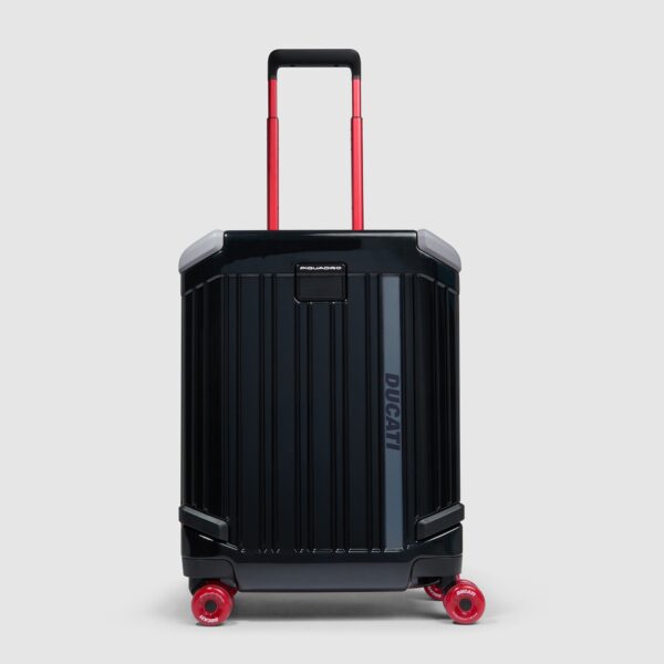 Trolley Piquadro DUCATI Cabina Rigido Ultra Slim a Quattro Ruote POP Nero su linait