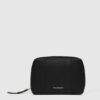 Trousse Piquadro Portatrucchi in Pelle Circle Nero su linait