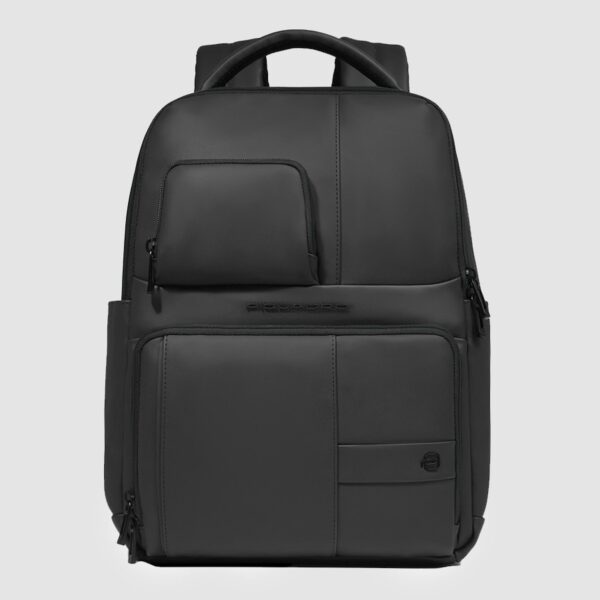 Zaino Piquadro Porta PC 14 in Tessuto Gommato Wollem Nero su linait