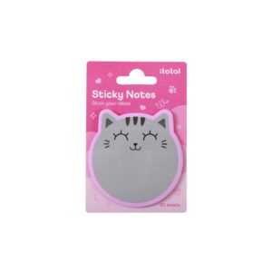 Sticky Notes Grey Cat su linait