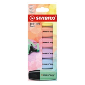 Evidenziatori Stabilo BOSS MINI Pastel confezione 6 Colori Assortiti su linait