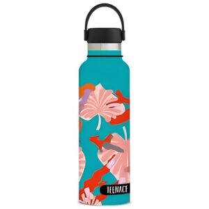 Borraccia Teenace 500ML Inox 304 Termica con Gancio Azzurro su linait