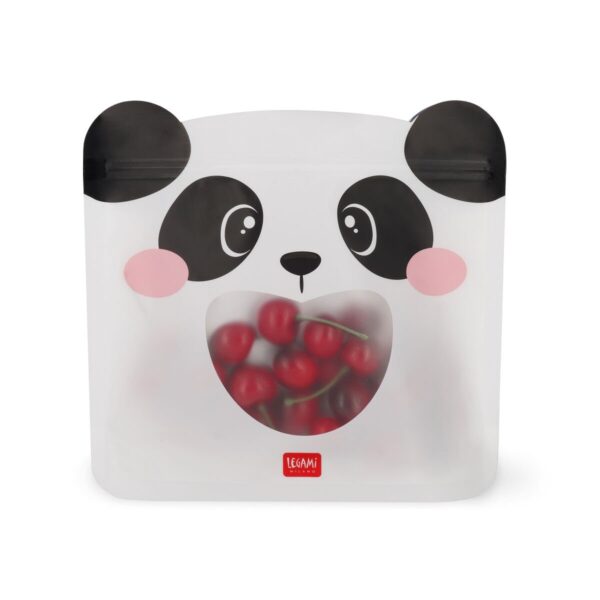 Set di 3 Buste per Alimenti Snack Bags Panda su linait