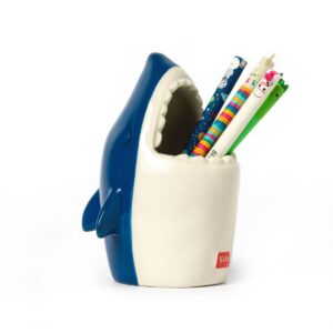 Portapenne in Ceramica Desk Friends Shark su linait