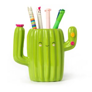 Portapenne in Ceramica Desk Friends Cactus su linait