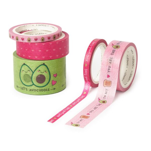 Set di 5 Nastri Adesivi di Carta Tape By Tape Avocado su linait