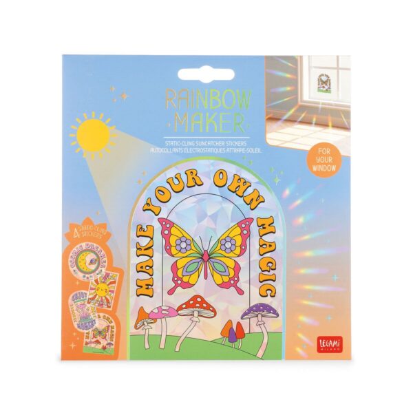 Set Di 4 Adesivi Elettrostatici Acchiappasole Per Finestra Rainbow Maker su linait