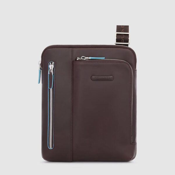Borsello Piquadro 2 tasche pelle BLUE SQUARE mogano