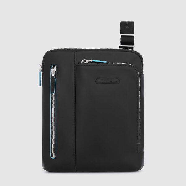 Borsello Piquadro 2 tasche pelle BLUE SQUARE nero