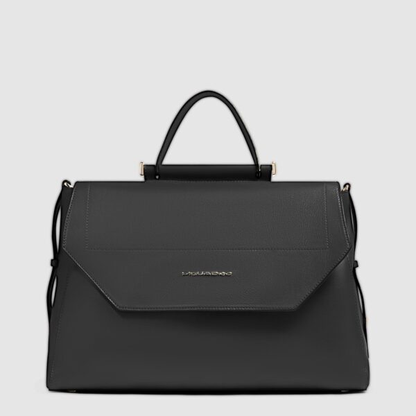 Borsa Piquadro Donna Satchel Porta Computer 14 In Pelle Circle Nera su linait