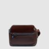 Borsello Piquadro Uomo Porta Tablet Mini Schermato in Pelle Blu Square Mogano su linait