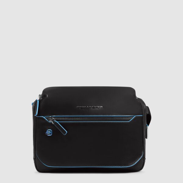 Borsello Piquadro Uomo Porta Tablet Mini Schermato in Pelle Blu Square Nero su linait