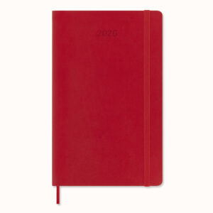 Agenda Settimanale 2026 Moleskine 13x21cm Morbida Rosso su linait