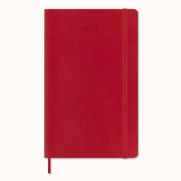 Agenda Settimanale 2026 Moleskine 13x21cm Morbida Rosso su linait