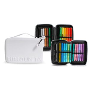 Astuccio con Zip e Maniglia  24 Pennarelli Acrilici Tinta Unita Art Marker  tratto 1.8 - 4 Colori Assor su linait