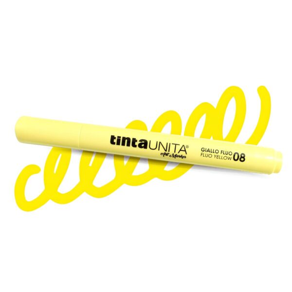 Pennarelli Acrilici tintaUNITA Art Marker tratto 1.8 - 4 Giallo Fluo su linait