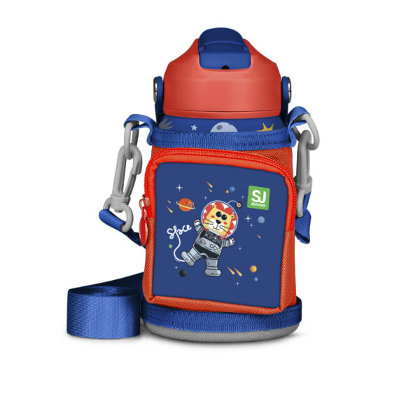 Set Borraccia 350ml Con Portaborraccia SJ Fantasy Boy Space Lion su linait