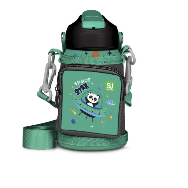 Set Borraccia 350ml Con Portaborraccia SJ Fantasy Boy Space Panda su linait