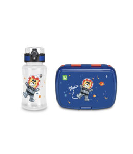 Set Porta Merenda Con Borraccia SJ Fantasy Boy Space Lion su linait