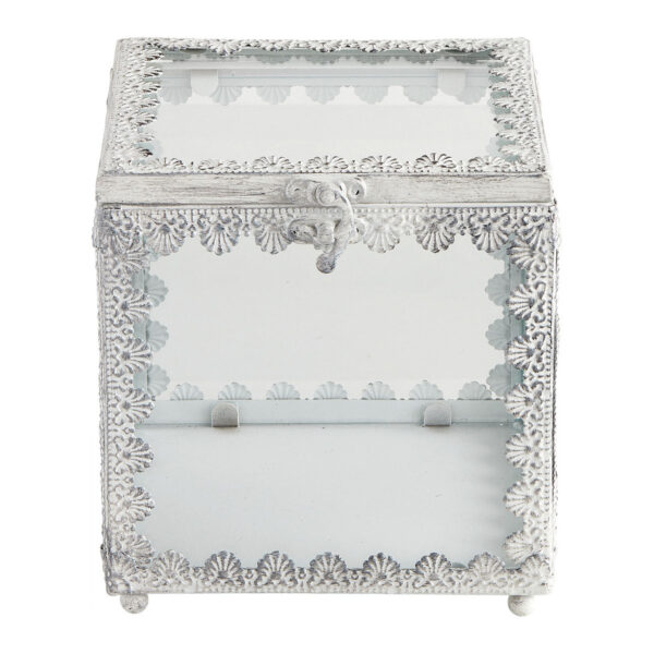 Scatola porta bijoux MATHILDE M PrƩcieuse in metallo sbiancato 15