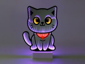 Lampada Led Effetto Neon Black Cat su linait
