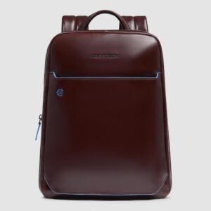 Zaino Piquadro Uomo Porta Computer 14 In Pelle Blue Square Mogano su linait