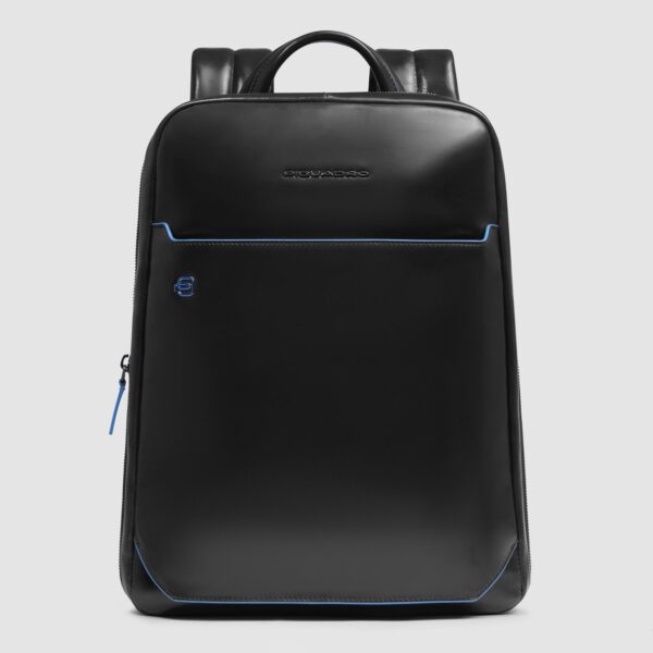 Zaino Piquadro Uomo Porta Computer 14 In Pelle Blue Square Nero su linait