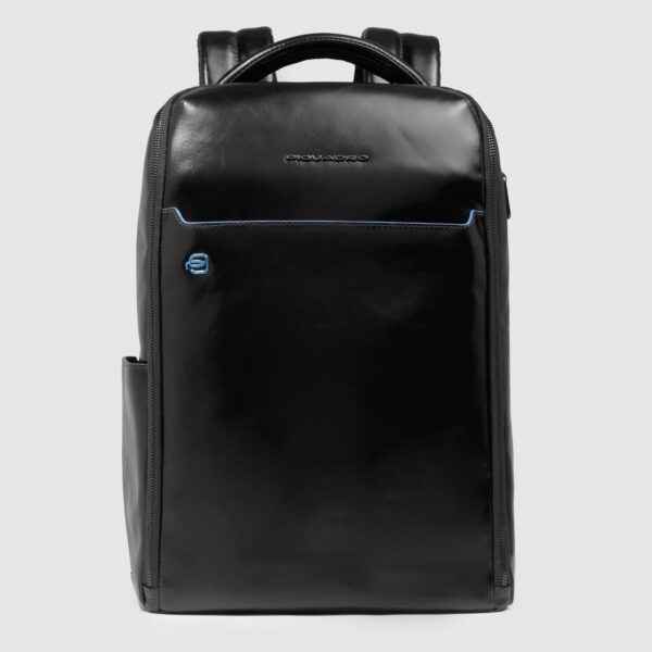 Zaino Piquadro Uomo Fast-Check Porta PC 14 In Pelle Blue Square Nero su linait
