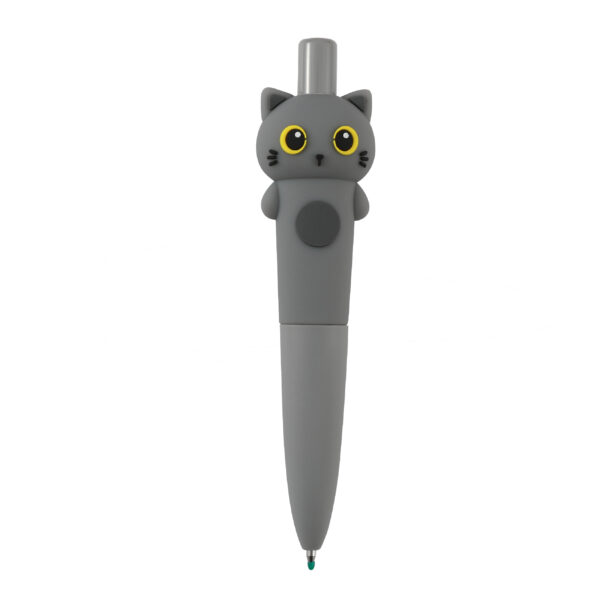Penna Inchiostro Liquido Blu Chunky Grey Cat su linait