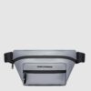 Marsupio Piquadro In Tessuto Gommato Corner Argento/Nero su linait