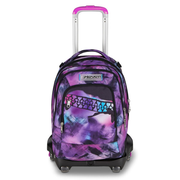 Trolley Scuola con Carrello Sganciabile Seven 8 Ruote Detach PINK FUSION su linait