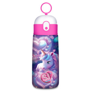 Borraccia termica con cannuccia SJ GANG Girl Unicorn su linait
