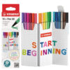 Pennarello Stabilo PEN 68 Zig Zag Desk Set 18 Colori Assortiti su linait