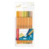 Fineliner STABILO point 88 - Astuccio con 8 colori pastello su linait
