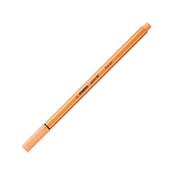Penna fineliner - STABILO point 88 - Arancione Chiaro #25 su linait