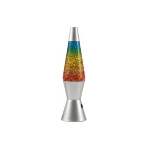 ITotal Lampada Led Magma Glitter Arcobaleno Spaceship con Base Argento 10