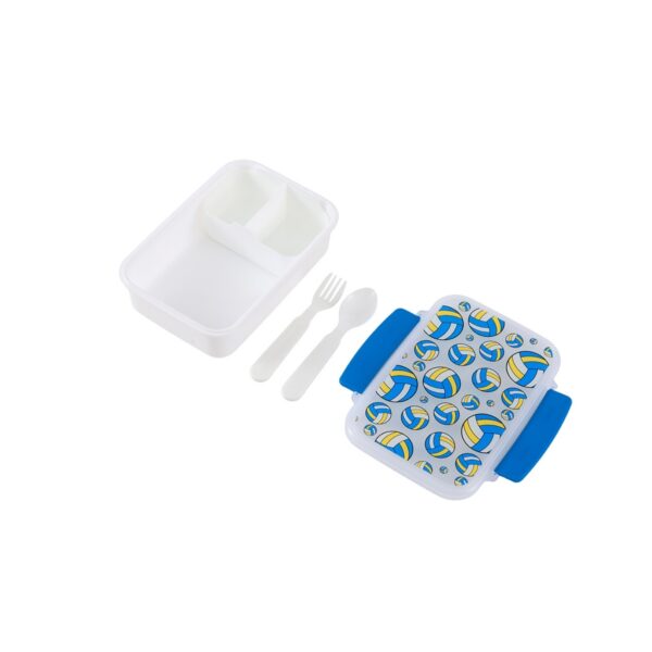 Lunch Box C VolleyBall Con Posate 16x12x6.5 cm