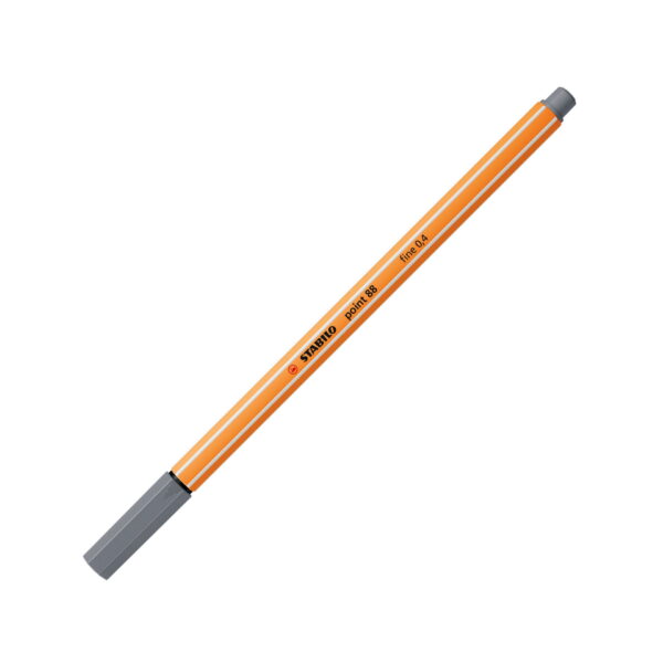 Penna fineliner - STABILO point 88 - Grigio Scuro #96