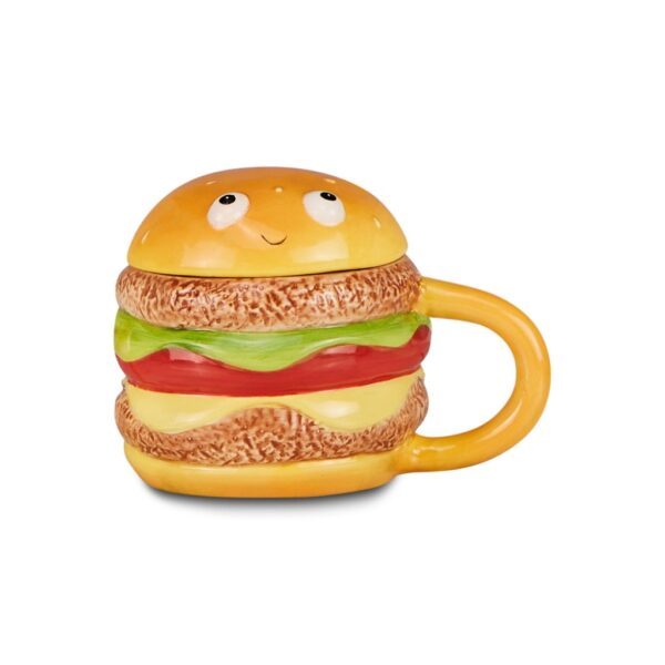 Tazza in Ceramica con Manico e Coperchio Chill & Refill Cartomania Hamburger