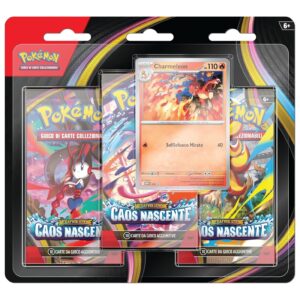 Pokémon confezione 3 buste Megaevoluzione - Caos Nascente con carta promozionale ITA su linait